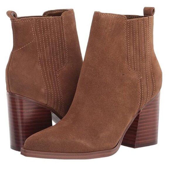 Marc Fisher Women's Dark Brown Bootie Matter Block Heel Pointed Toe Size 11 M - Picture 3 of 14